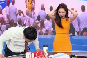 哈利伯顿中投绝杀雷霆，美娜在演播室都抱头了！🤣